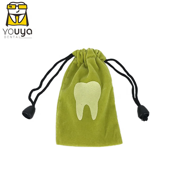 
Рекламный Пользовательский логотип зуб Фея сумка бархатная сумка с шнурком 