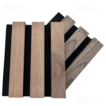 Akupanel Nature Veneer Wooden Slat Acoustic Wall Panels Soundproof Wall Panel Acoustic Panel