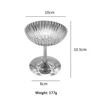 Striped ice cream cup small bowl silver