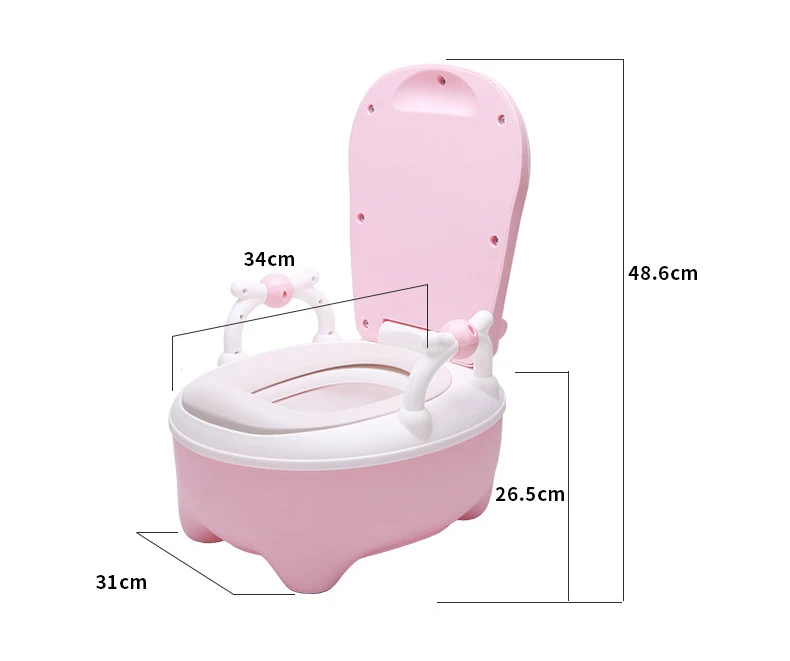 Kids Cute Plastic Carton Portable Toilet For Baby Bathroom Toddler