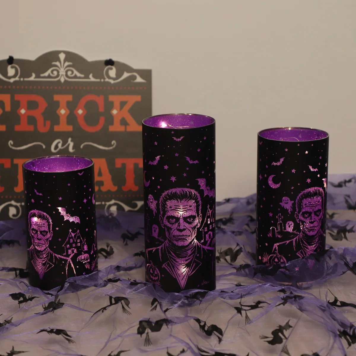 Halloween Atmosphere Decoration LED Lights for Halloween Decoration Props Party Scene Decoration