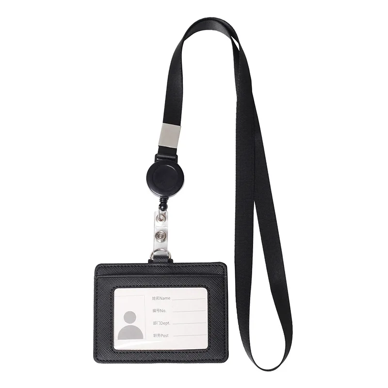 2022 High Quality Vertical Horizontal Retractable Lanyard Card Holder