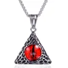 Red + stainless steel chain
