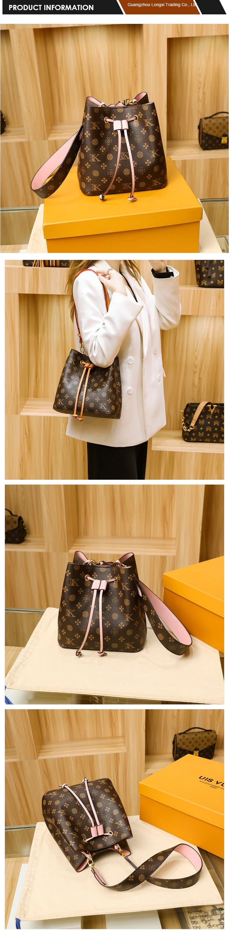 Multifunctional Famous Brands Pu Leather Ladies Hand Designer Bag