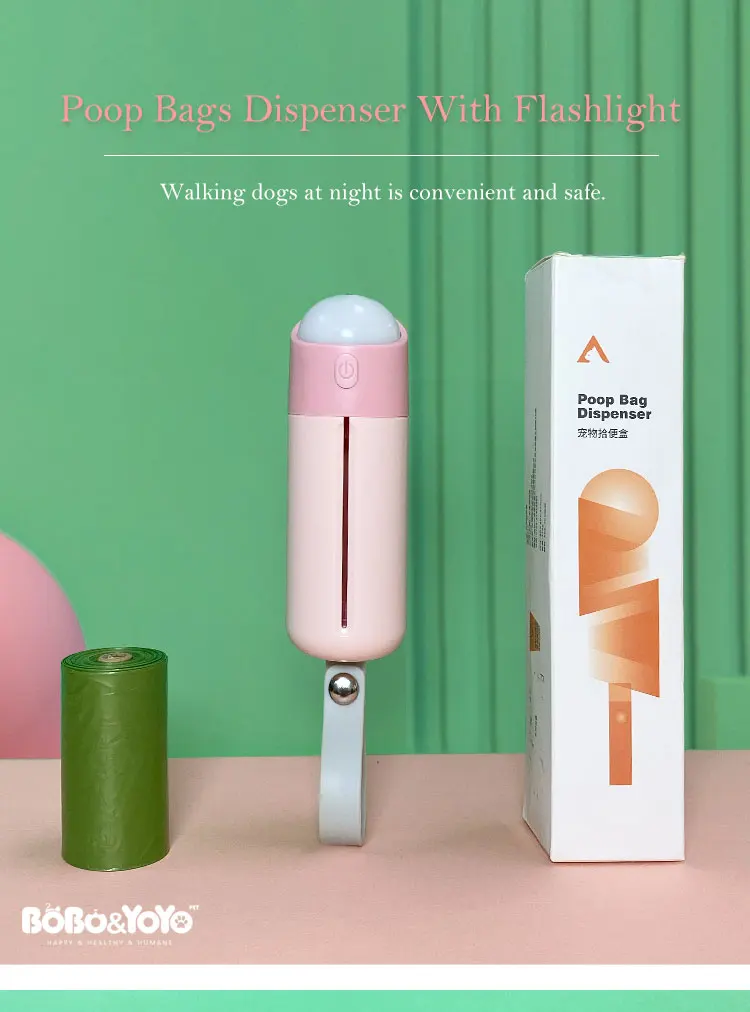 2024 New Custom Logo Pet Dog Poop Poo Bags Dispenser Case Waste Bag