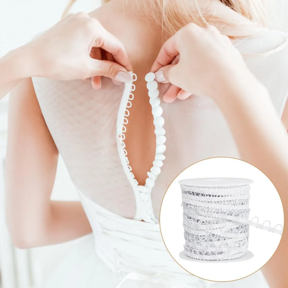 Elasticated Button Loop Wedding Dress Button Loops Braid Trims for Costume Crafts and Sewing Elastic Accessory