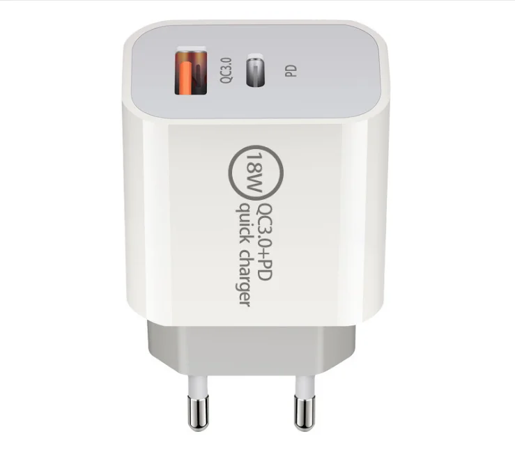 Pd18w charger QC 3.0 fast charging head 20W dual port qc3.0 + PD Anglo Australian fast charging charger