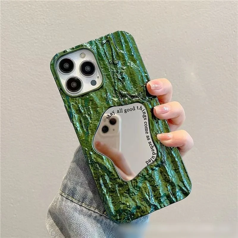 TPU Embossed Rock Mirror Internet Celebrity Mobile Phone Case For iPhone 11 12 13 16 Pro Max Plus XS XR 14 Pro Max supplier