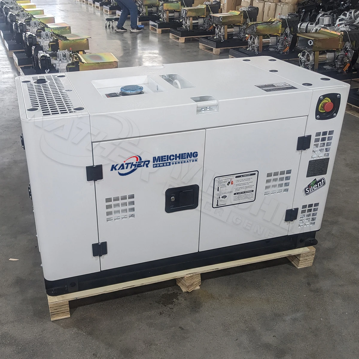 Conjunto Gerador Diesel Perkins Wechai Super Silencioso 15kw 20kw Estrutura Aberta Portátil 20kva 25kva 30kva ATS 60Hz para Uso Residencial de Reserva
