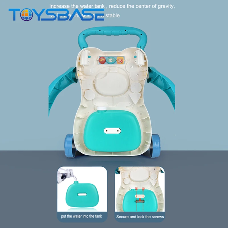 Multifunction 2 in 1 Educational Stroller Toy With Writing Pad Music Baby Learning Walker