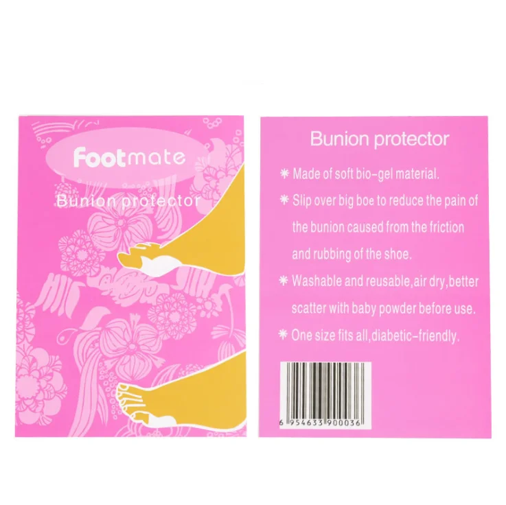 Индивидуальная бумажная карточка для метатарзальной прокладки разделителя пальцев розничная упаковка Розничная Упаковка продуктов по уходу за