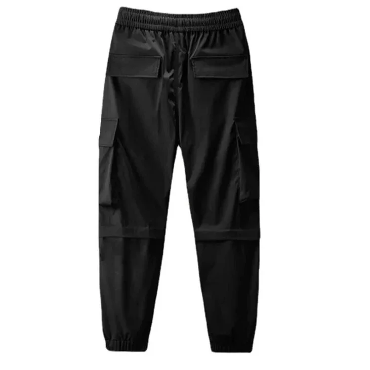 2022 Popular Fashion Man Pants Drawstring Flap Pocket Side Hiking Pants Cargo Pants for Men