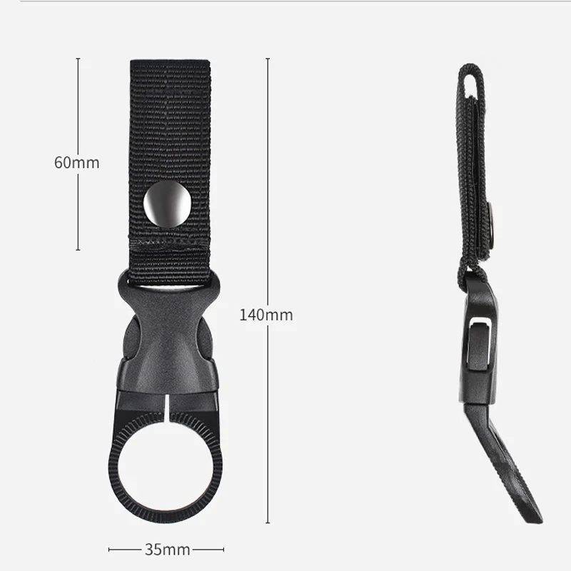 Clip Porte-gourde à Clip - Pour Sangle, Ceinture, Sac à Dos, Dimensions 14.5x2.5 Cm
