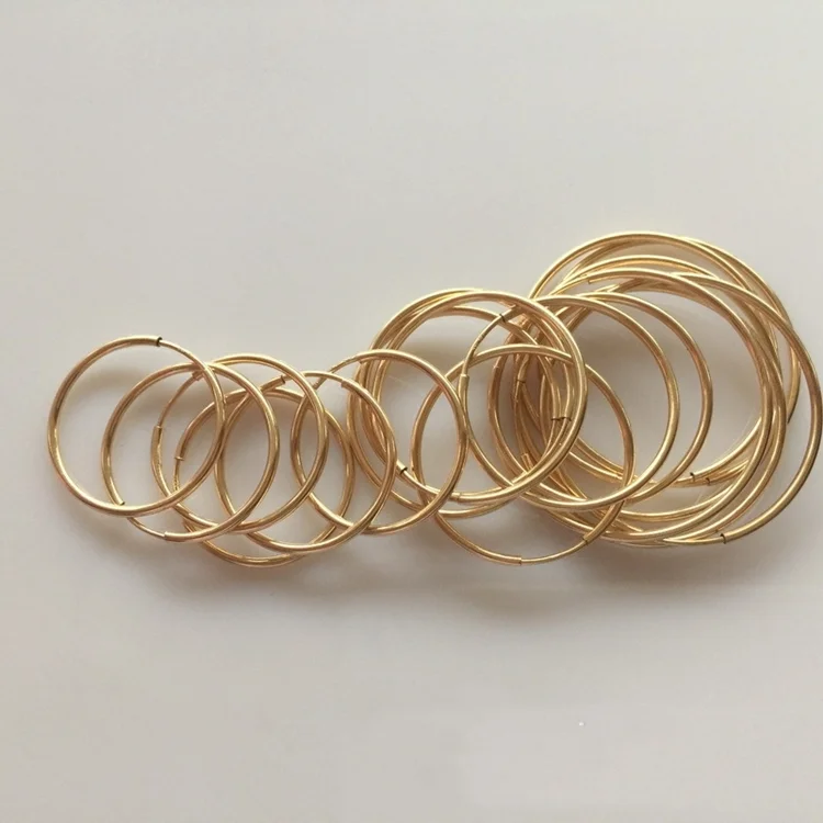 Real Gold Filled Hoops Earring Findings Wholesale Jewelry 14k Gold