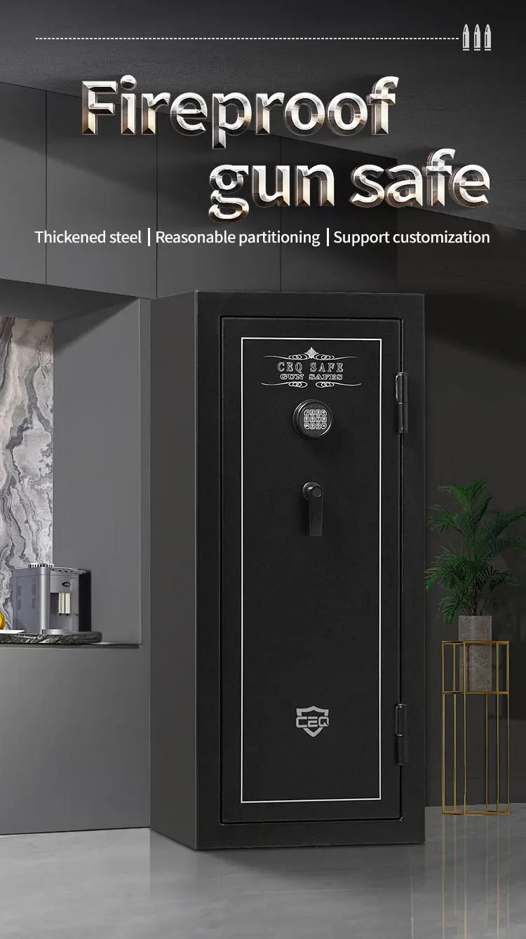 CEQSAFE Steel Lockable Safe Home Fireproof Metal Gun Safe Cabinet details