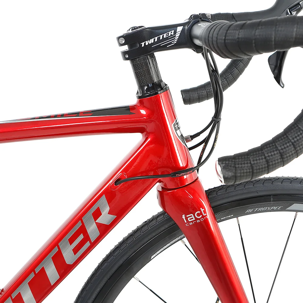TWITTER Bicycle SMILE 700C 22 Speed Disc Brake 142mm Aluminum Alloy 7005 Racing Road Bike