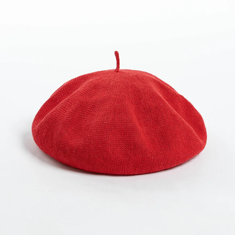 Custom Solid Color Beret 59cm Linen Beret Fashion Spring