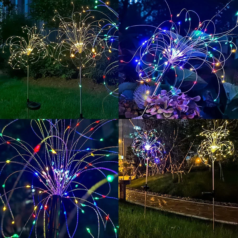 Solar Garden Lights - 2 Pack, 120 LED Firework Ghana