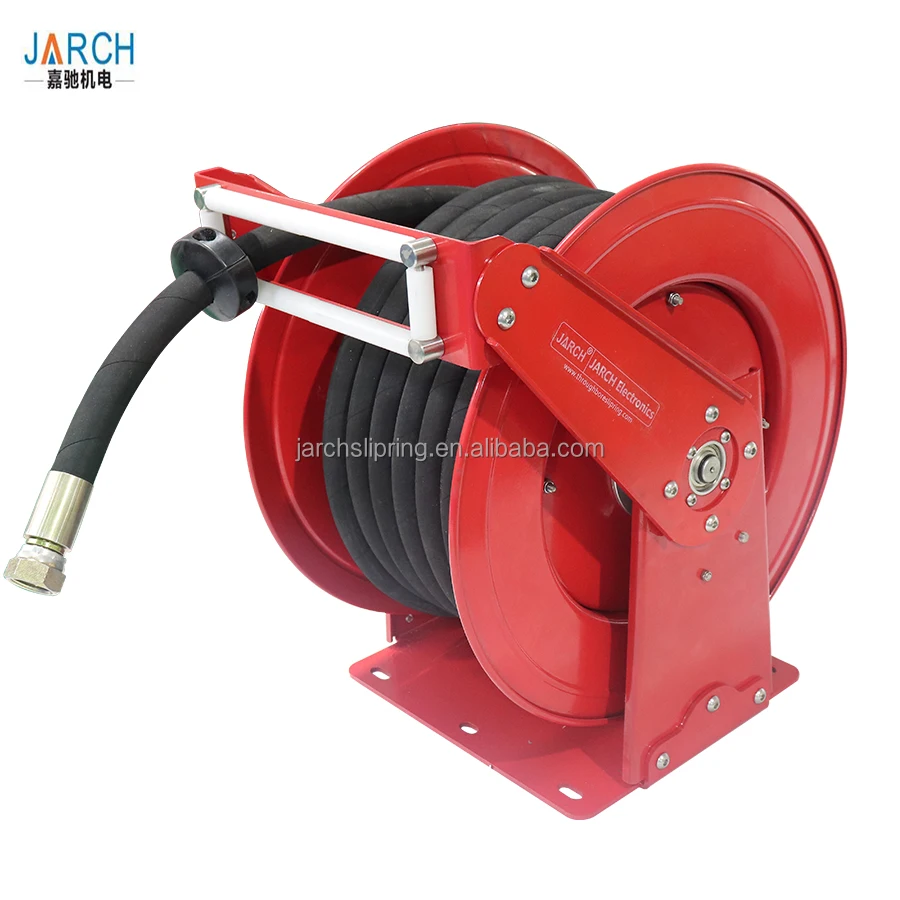 Metal hose reel wall mounted cable