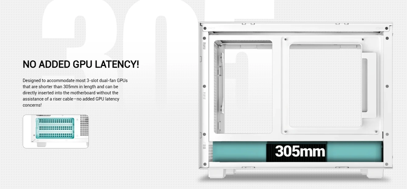 Deepcool CH160 Mini-ITXゲーム用コンピュータケース超ポータブル高