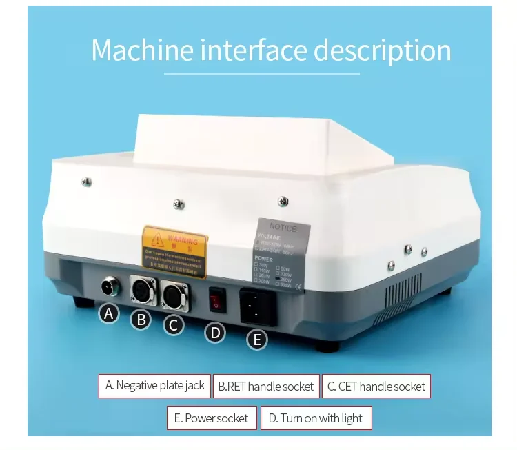 448Khz RF CET RET Physiotherapy Pain Relief System Body Slimming Machine