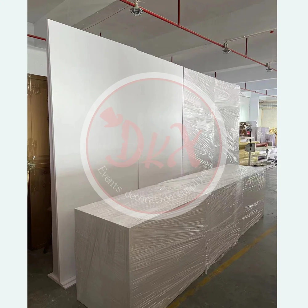 Cheaper White Simple Pvc Panel Cardboard Wedding Backdrop Back Drop Boards for Sales