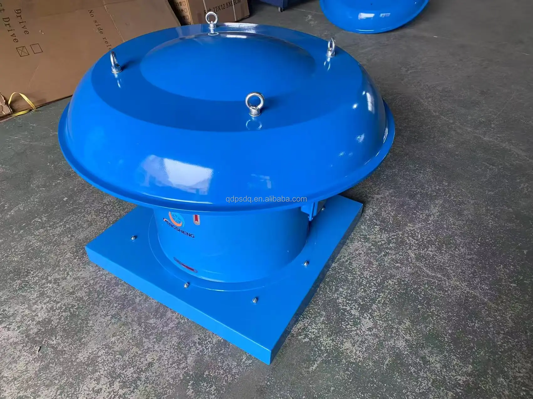220V 800mm AC Smoke Extractor Blue Cast Iron Stainless Steel AC Roof Fan Metal Fan Axial Flow Ventilation Fans