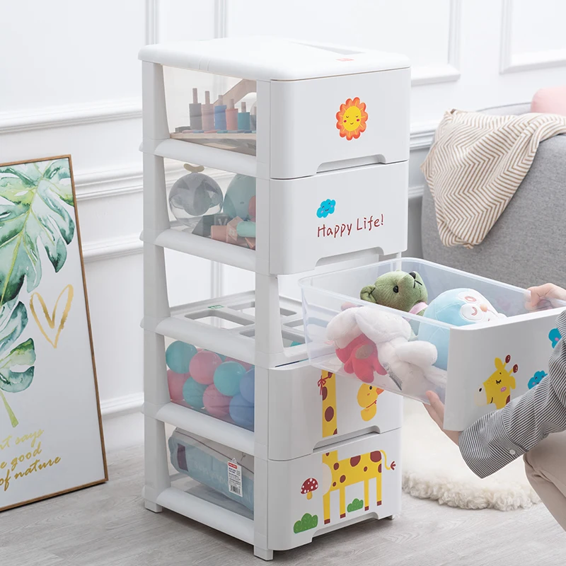 Cajones multifunción de plástico con patrón de dibujos animados