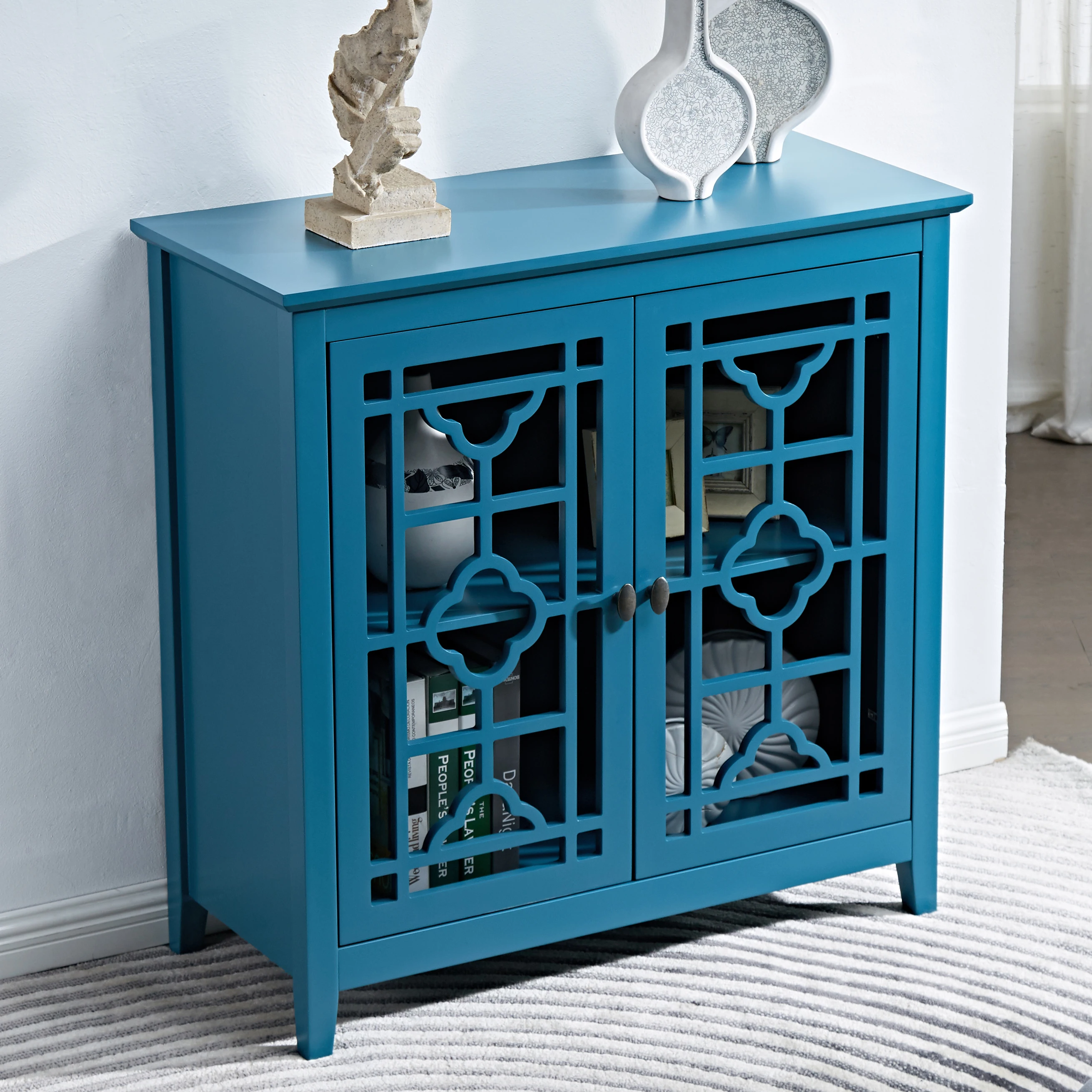 Минималистский двухдверный кухонный шкаф для хранения