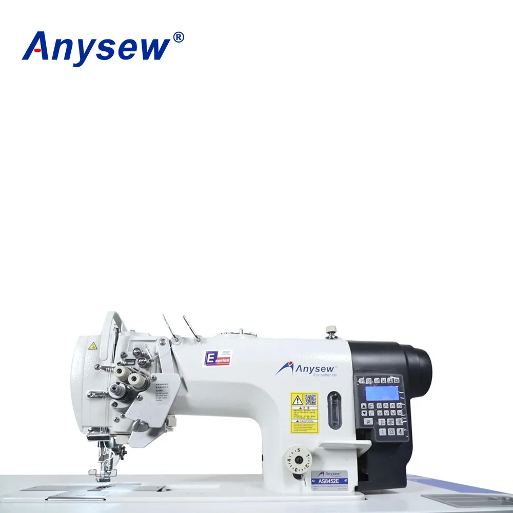 AS8452E Computerized double needle lockstitch sewing machine,auto trimmer, Small hook, split needle bar