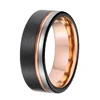 Rose Gold and black and silver 8mm