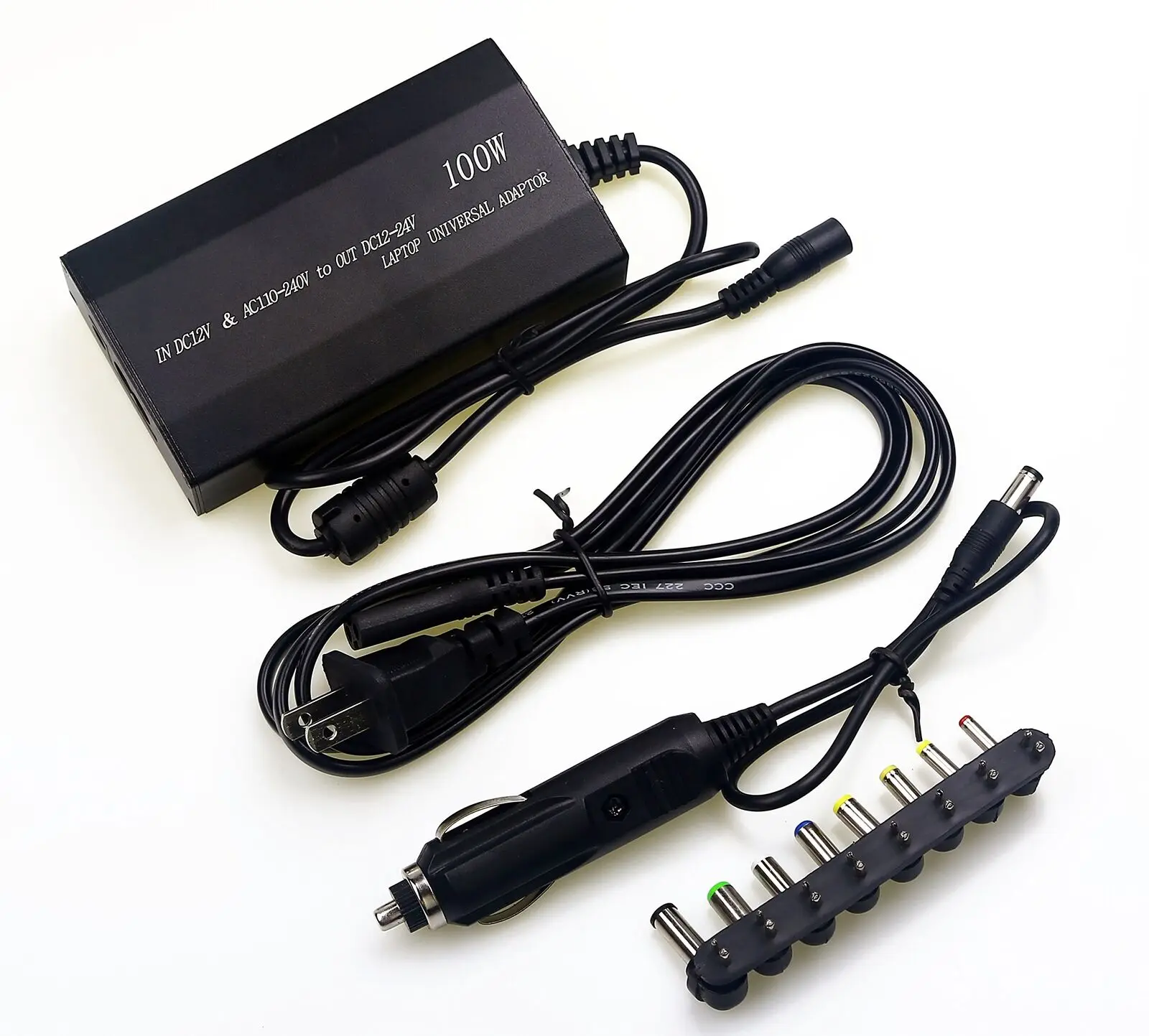 100W Universal Car Charger Adapter for Laptop AC/DC to DC