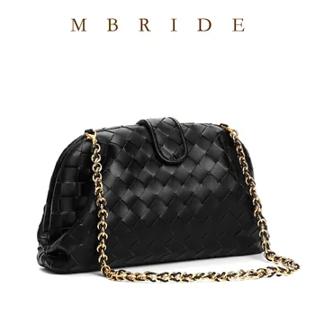 Luxury Genuine Leather Weave Bag  Chic Women's Square Crossbody & Shoulder Bag  Elegant  Durable and Versatile Fashion Accessory