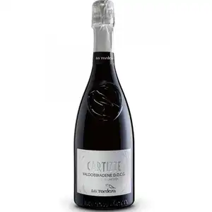 Italian Dry Superiore Sparkling Wine Valdobbiadene DOCG Cartizze 750ml for Desserts and Mild Cheeses 6 Bottles Per Box