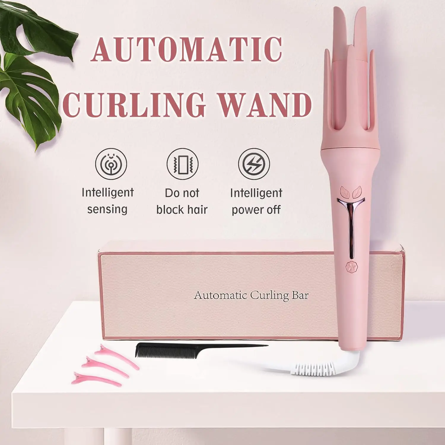 Customize OEM ODM Rotating Curly Hair Stick Ceramic Glaze Coating Hair Curler Automatic Curling Iron Two Directions