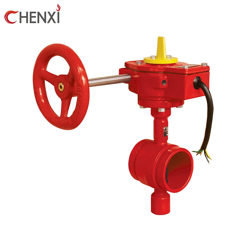 High Quality UL FM Approved  DN200 Lugged Wafer Flanged Butterfly Valve with Tamper Switch