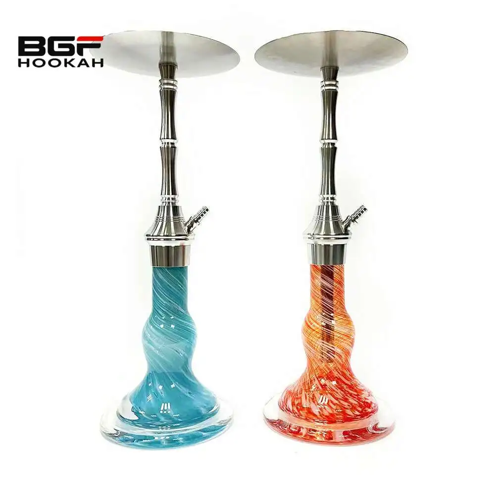 Unique Design 53CM Multicolor AEON Edition 4 Premium Durable Hookah 1 Separate Hoses Stainless Steel Hookah With Threaded Base