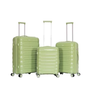 Premium Unisex Neon Transparent Spinner Luggage Sets Convenient On-the-Go Durable PP Suitcases with Anti-Theft Bag Packing
