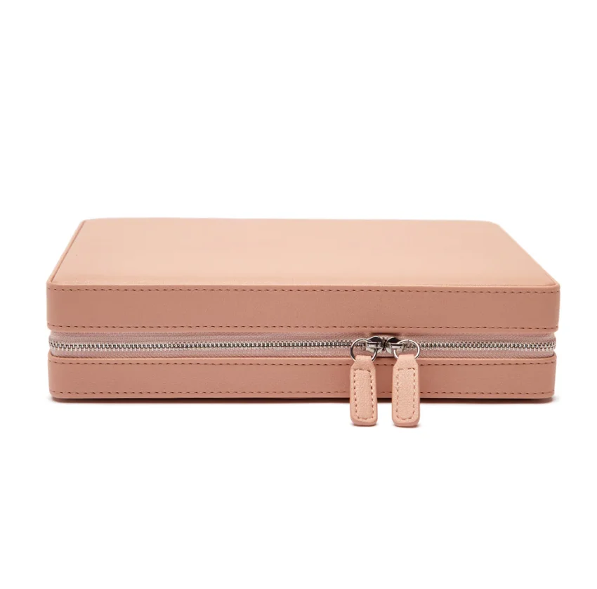 Large Mirror Jewelry Organizer Case Pu Leather Earring Jewelry Storage