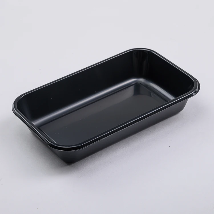 Black Plastic Inflight Ovenable Food Container For Airline Catering