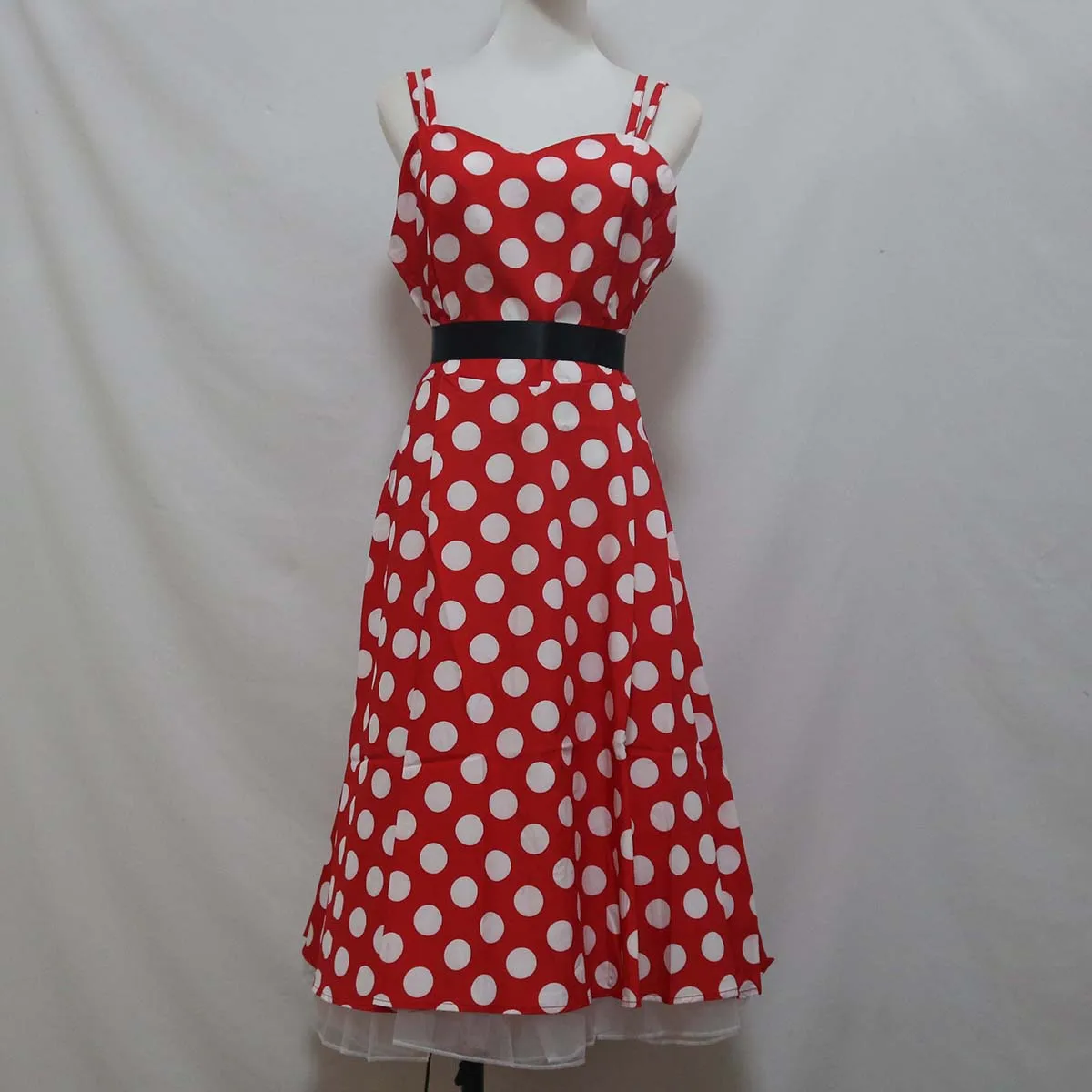 fitted lace wedding dress Red and White Polka Dot Tutu Skirt for Girls, Women or Plus M (Toddler/Kid Size) main image 1