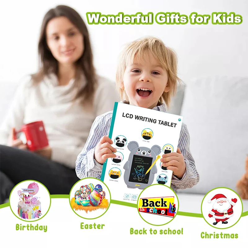 2023 New Design Cartoon ABS LCD Doodle Board Panda Children's Drawing Board  Writing Tablet