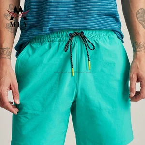 Custom Private Label Print Color Swim Trunks 2 En 1 Swimsuit Men