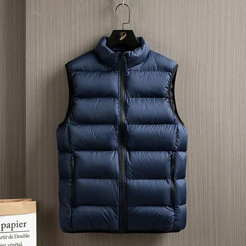 Men's Winter Custom Daily Life Lightweight Down Gilet Cotton Puffer Padded Quilted vest Sleeveless J