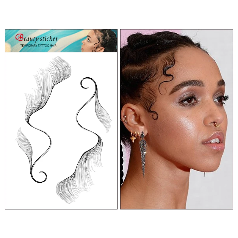 CACAZI Hair Sticker DIY Waterproof Fashion Temporary Kids Hair Tattoo Sticker  Hair Styling Sticker Fashion Universal Unisex : : Beauty