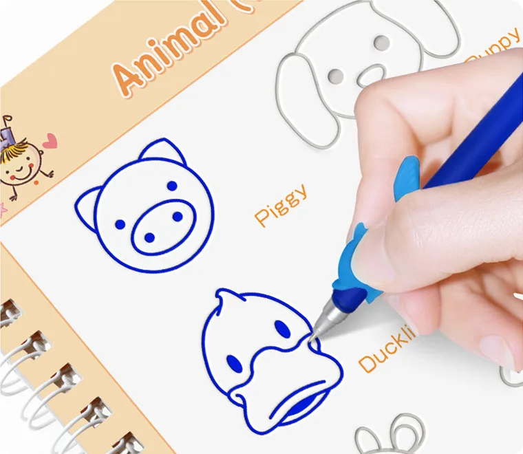 CL316 Custom English Handwriting Practice Copybook Reusable Sank Magic Copybook for Kids Magic Practice Copybook