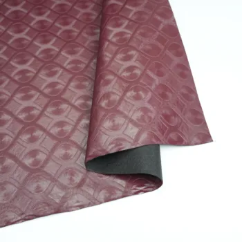 PVC Dimensional Embossed Leather Textiles Fabrics Crumpled Pattern Waterproof Stretch & Elastic for Bag Furniture & Home Decor