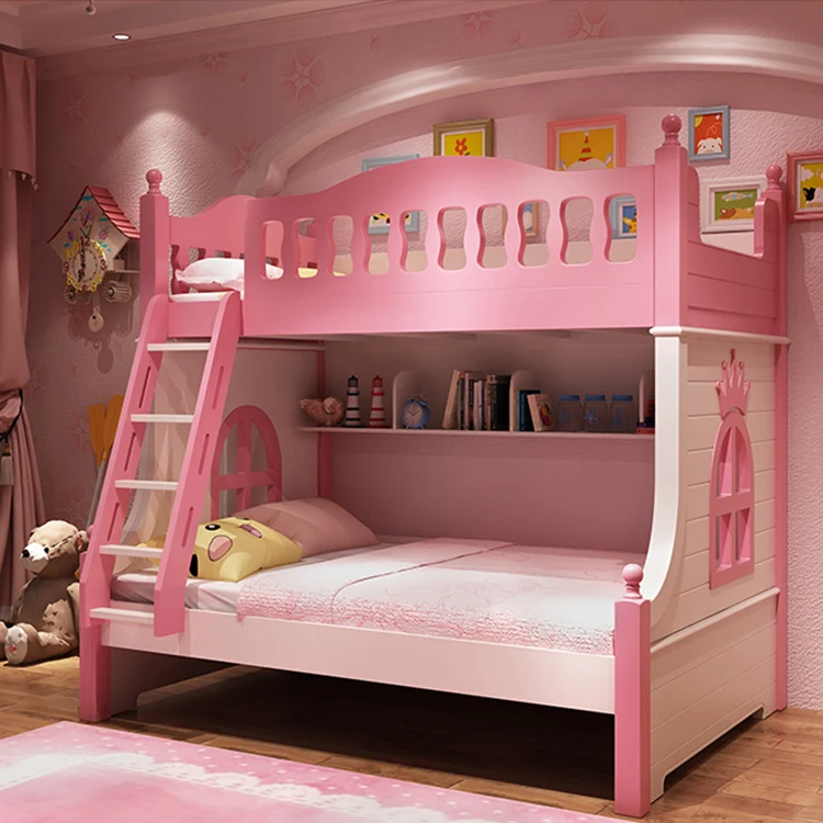 Children Bunk Bed Furniture Customized Princess Children Kids Bunk Bed