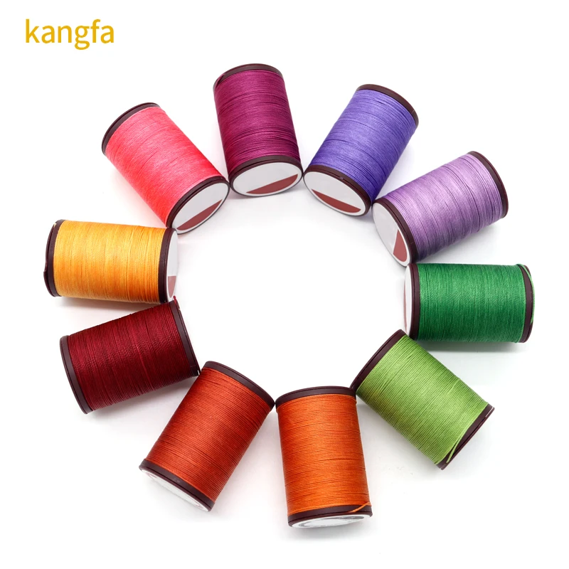 0.8mm Polyester Round Wax Hand-sewn Leather Waxed High Strength Polyester Sewing Thread Brands