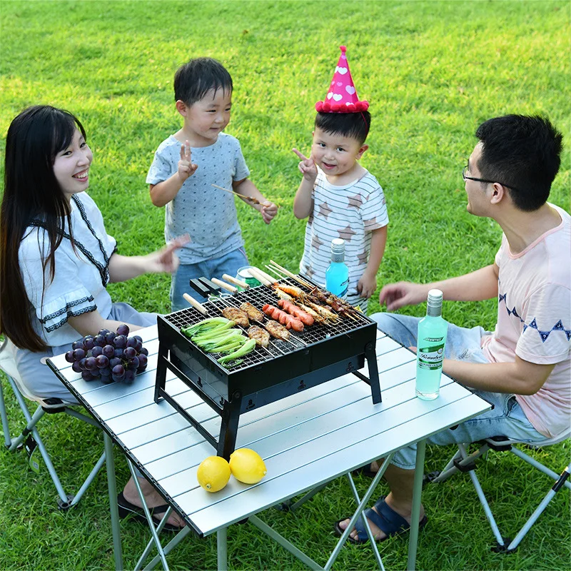 Outdoor Portable Emergency Grill Barbecue Grills Folding  Stove Mini Charcoal Grill Bbq